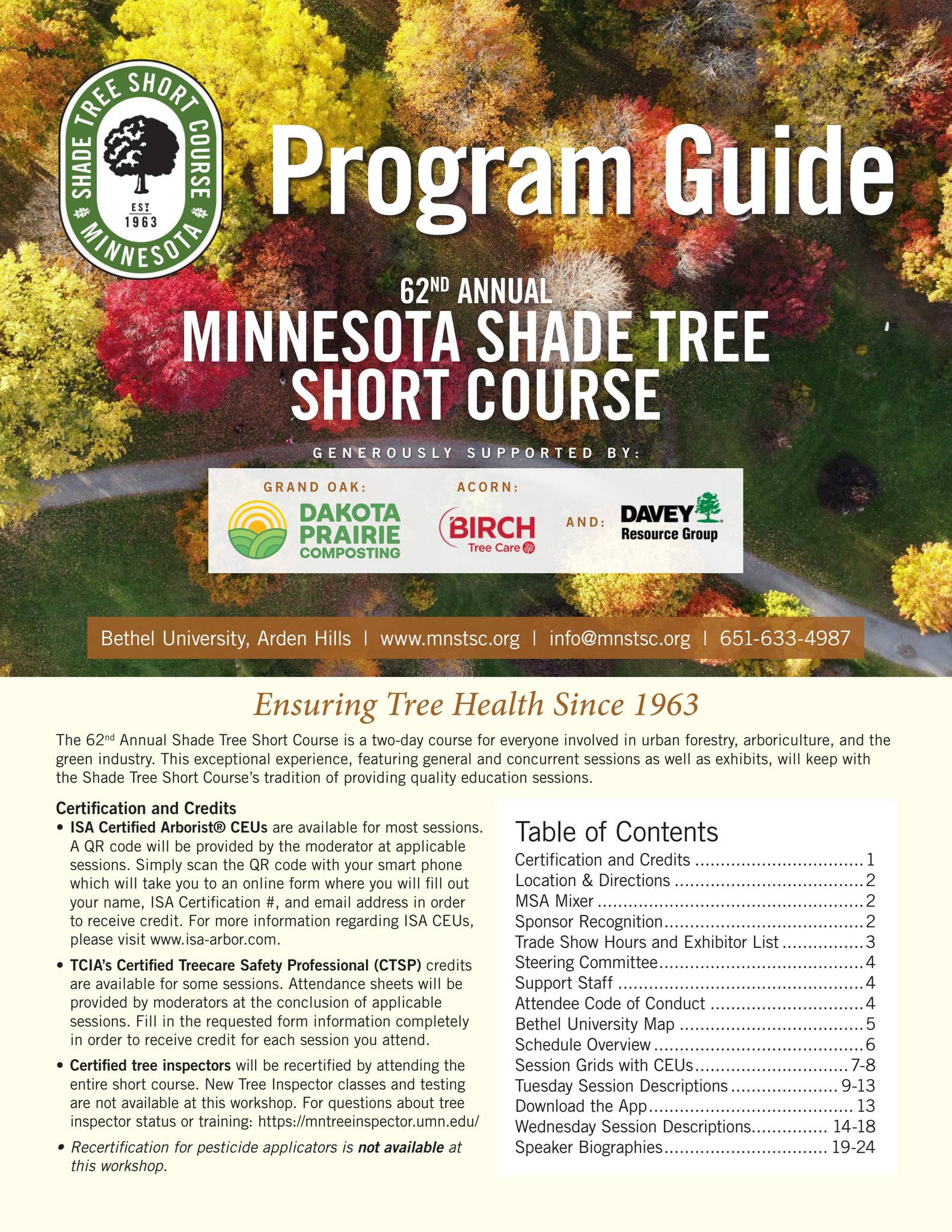 Program Guide: Minnesota Shade Tree Short Course 2025 by MN Shade Tree ...