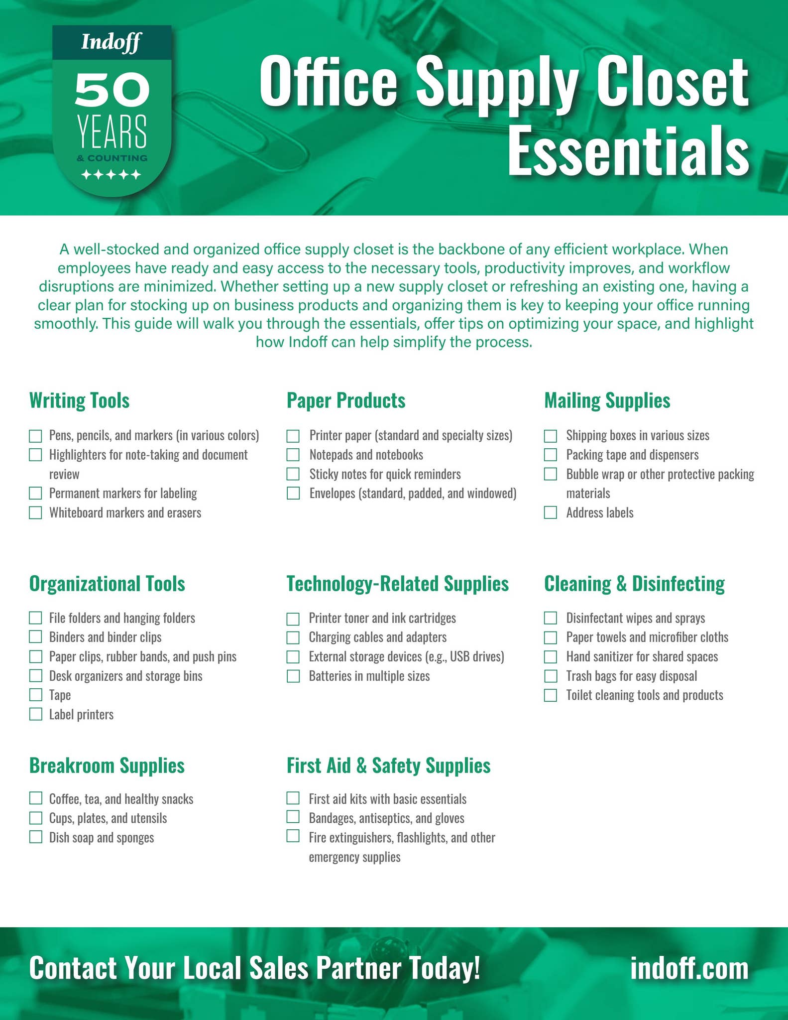 Office Supply Checklist from Indoff by Indoff Issuu