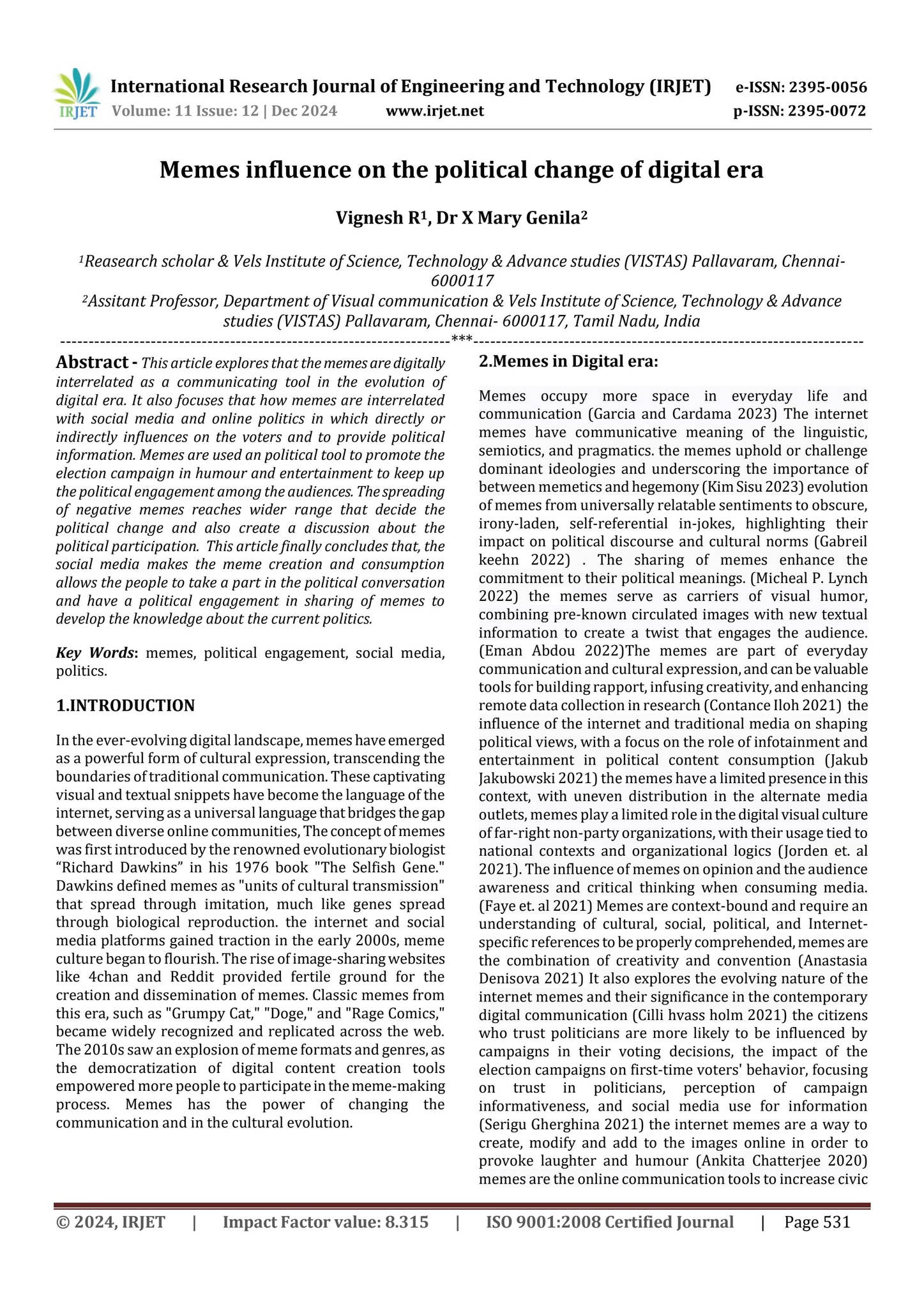 Memes influence on the political change of digital era by IRJET Journal -  Issuu