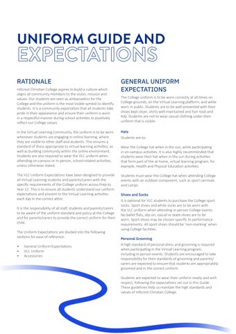 Hillcrest - VLC Uniform Guide by Hillcrest Christian College - Issuu