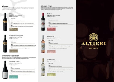 Triptico Vinos Altieri