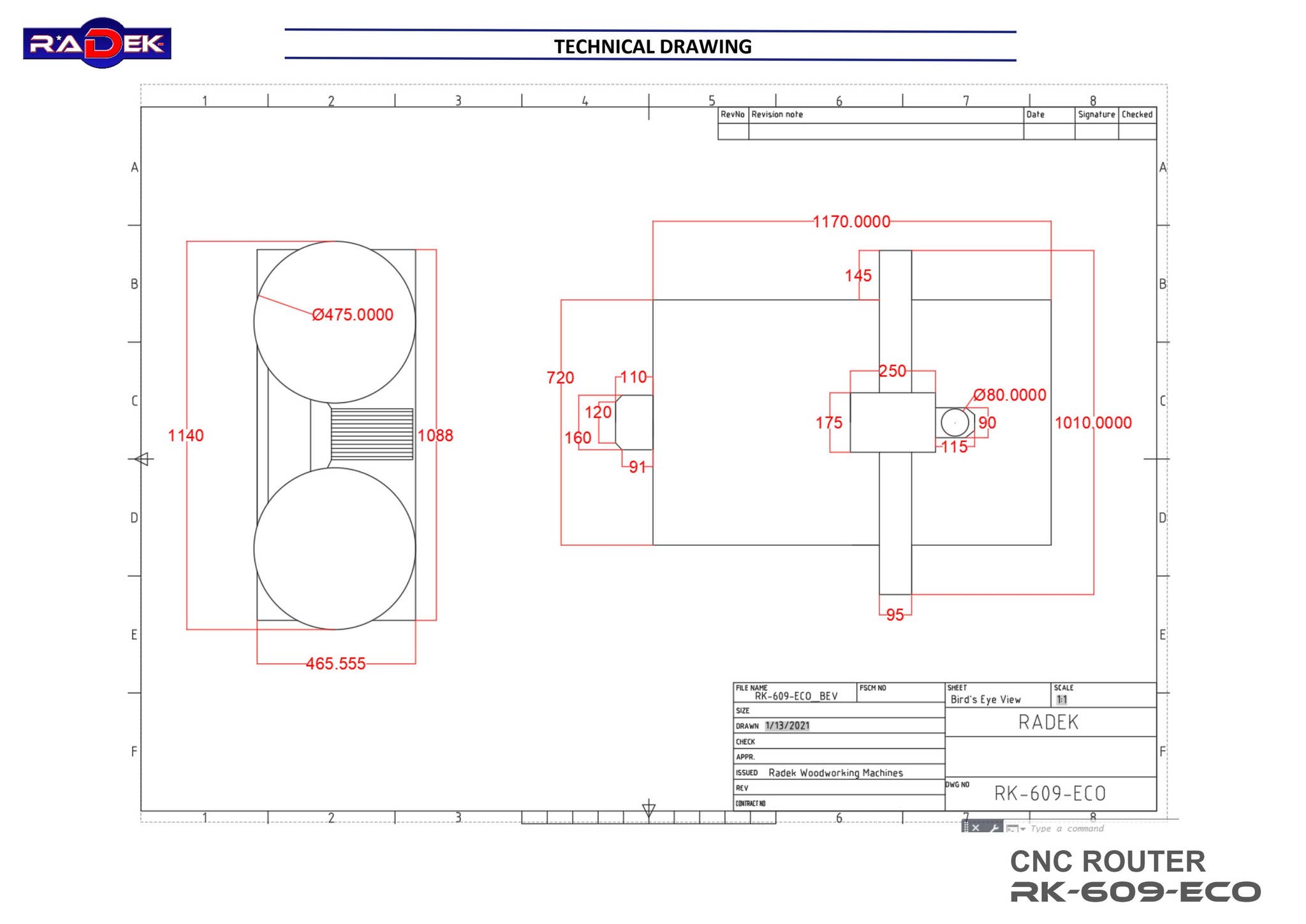CNC ROUTER (RK-609-ECO) - TECHNICAL DRAW AND ELECTRICAL INSTALLATION ...
