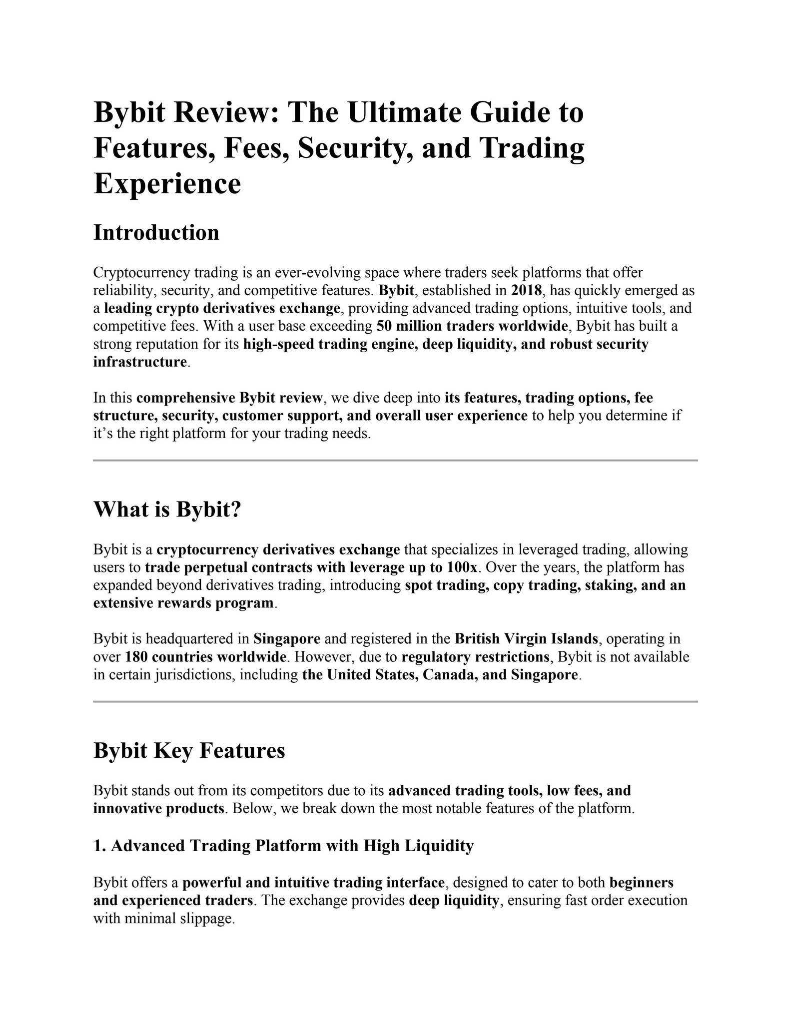 Bybit Exchange Review: Features, Fees & Security Explained by Nguyễn Ái Nhi  - Issuu