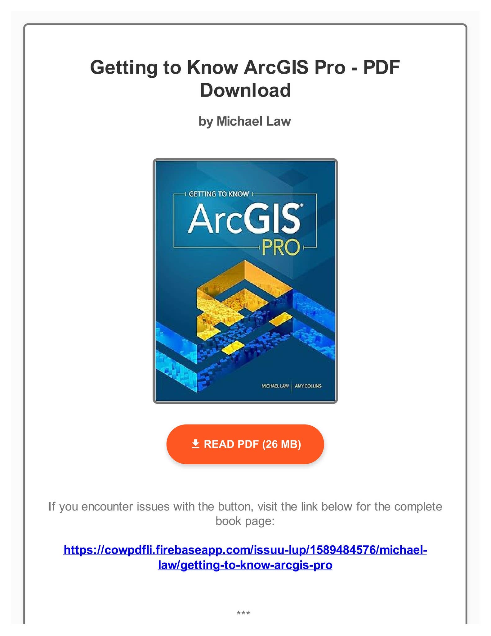 [PDF Getting to Know ArcGIS Pro by Michael Law by KayliLangoshix - Issuu
