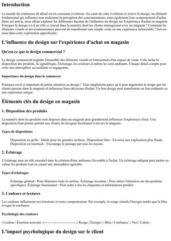 L'influence du design sur l'expérience d'achat en magasin