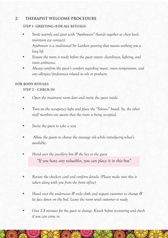 THE SPA CEYLON WAY - EMPLYOLEE MANUAL 第 19 页