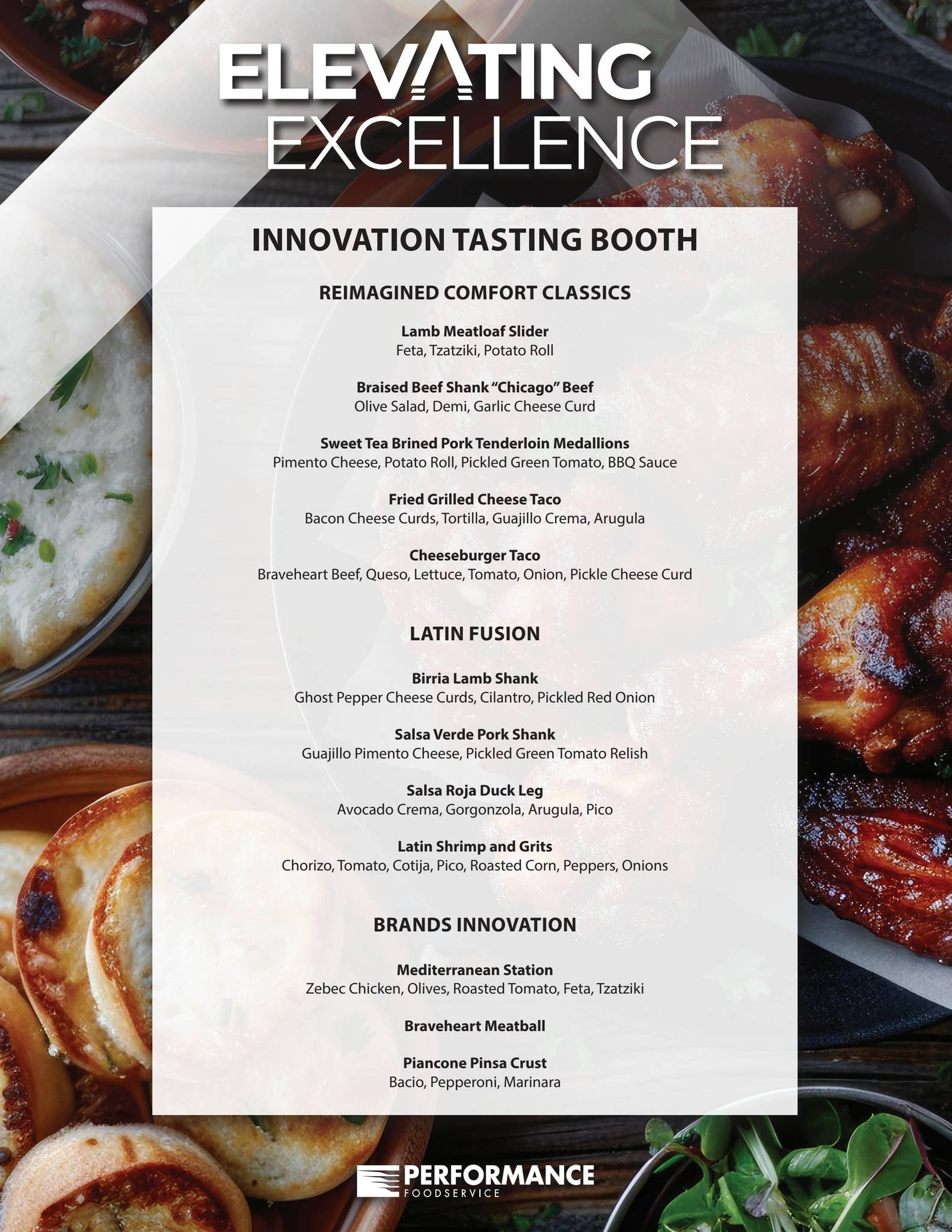 2025 Culinary Trade Show Menu and Order Guide by Performance