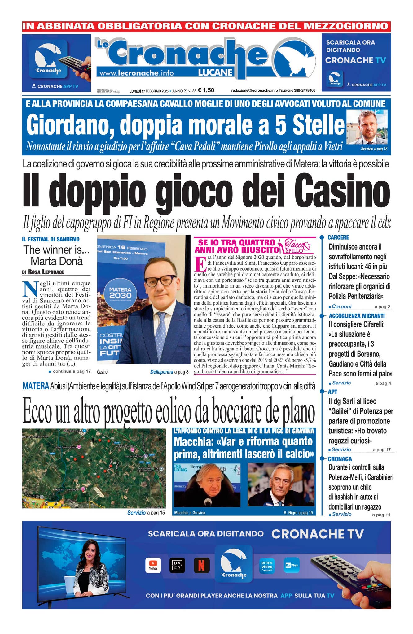 Cronache del 17 febbraio 2025 by Cronache - Issuu, image size:1333x2048