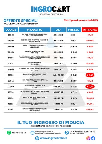 Ingrocart - Offerte valide dal 16 al 27 febbraio
