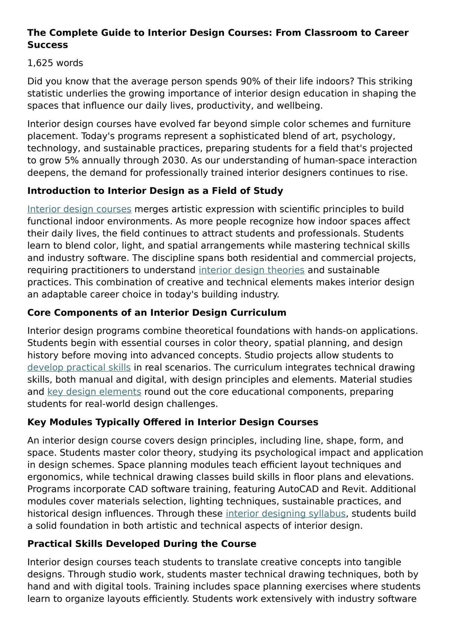The Complete Guide to Interior Design Courses: From Classroom to Career ...