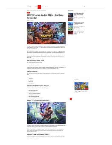 SMITE Promo Codes - New Redeem Codes?