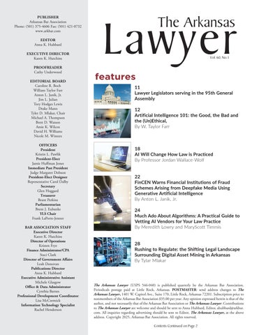 The Arkansas Lawyer 冬季 2025 第 3 页