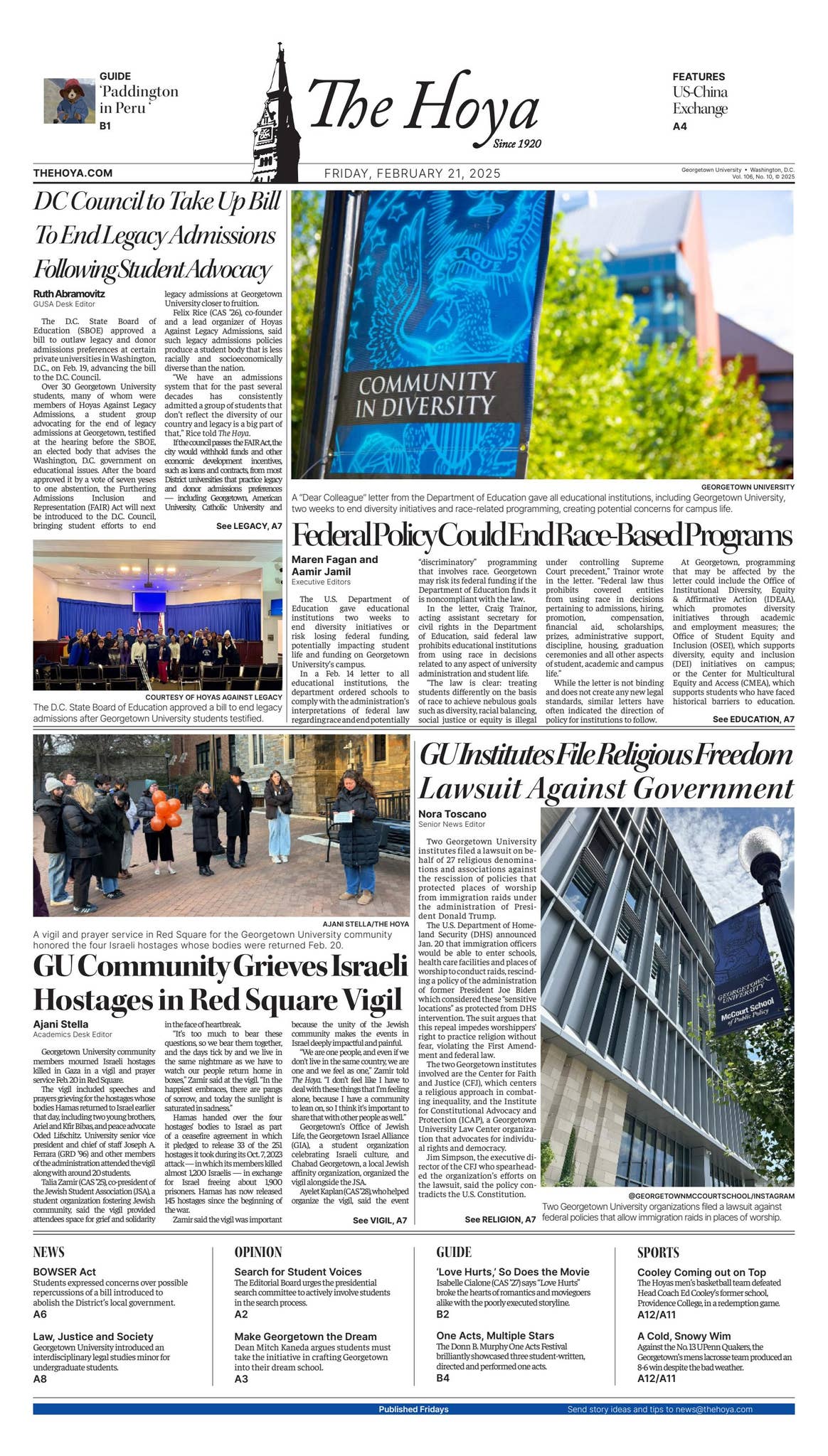The Hoya: February 21, 2025 by The Hoya - Issuu