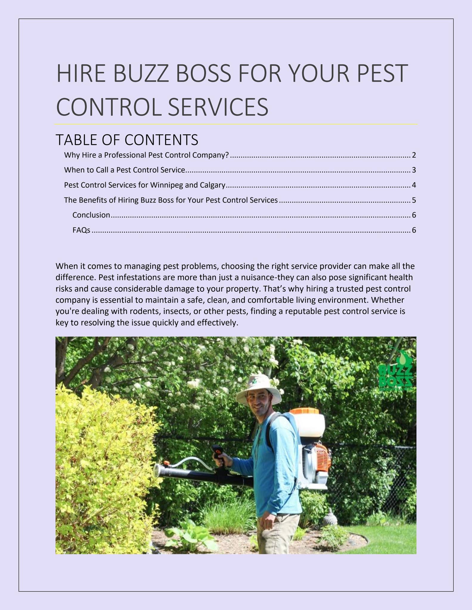 HIRE BUZZ BOSS FOR YOUR PEST CONTROL SERVICES by Web Cures Digtal - Issuu