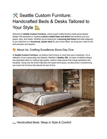 Seattle Custom Furniture