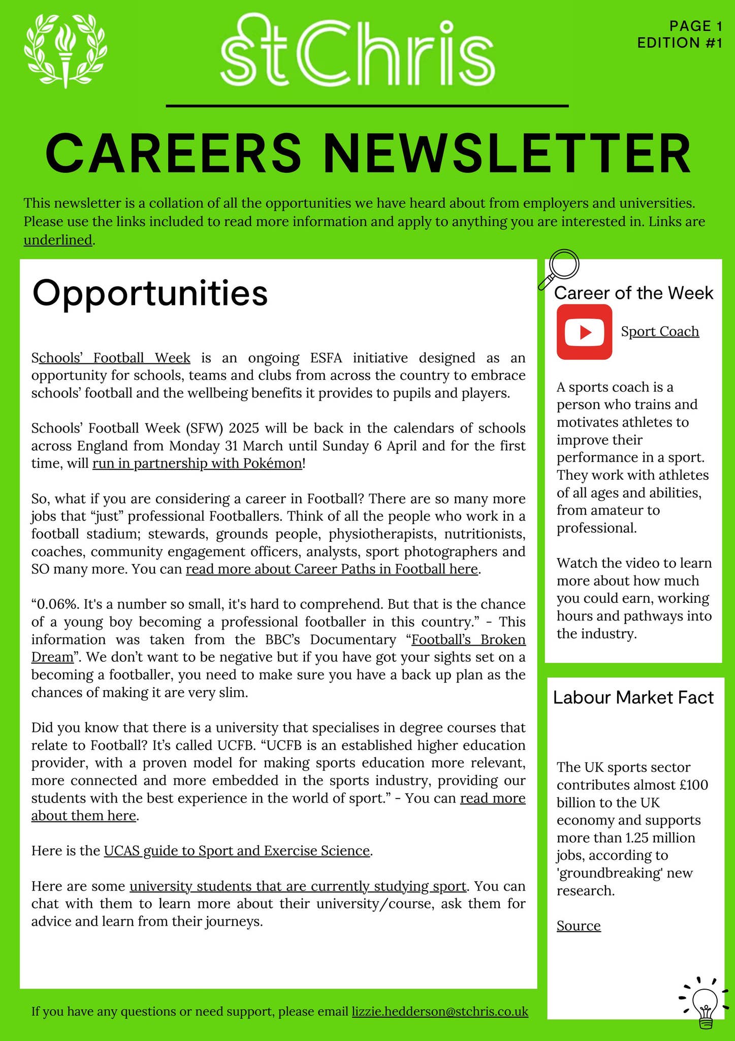 St Chris Careers Newsletter - Edition 1 by St Christopher School - Issuu