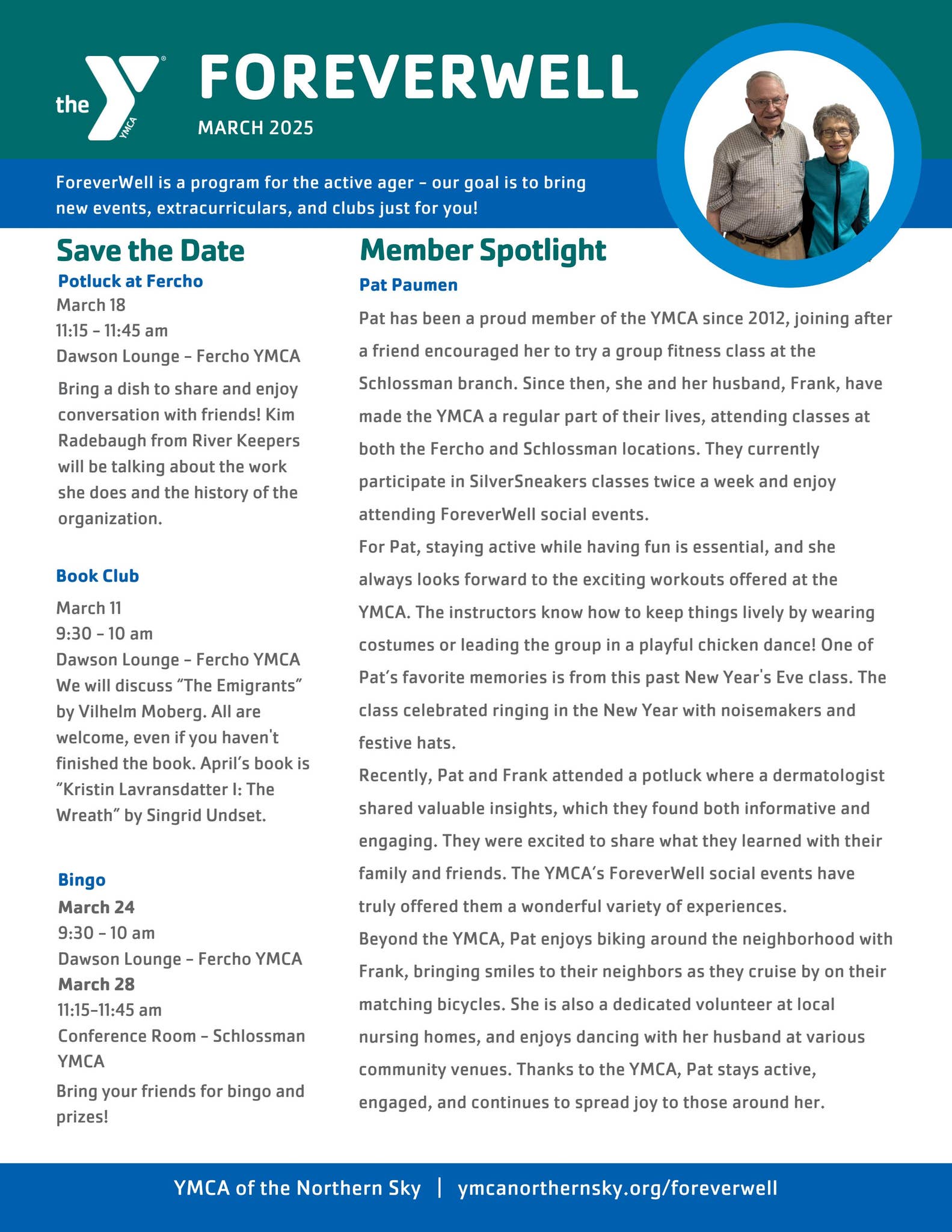 YMCA March 2025 ForeverWell newsletter by YMCA of the Northern Sky Issuu