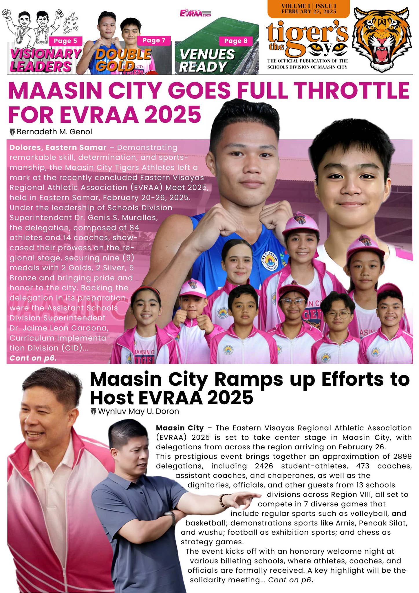 The Tiger's Eye Volume I Issue I - FEBRUARY 27, 2025 MAIDEN ISSUE by ...