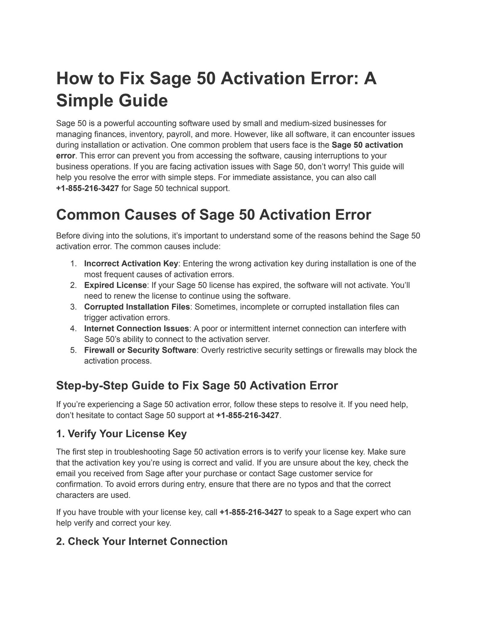 How to Fix Sage 50 Activation Error_ A Simple Guide by sophia aliv - Issuu