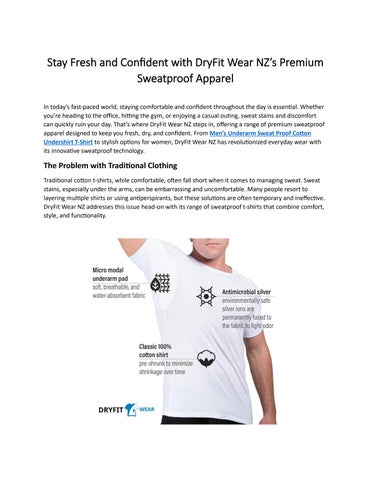 Stay Fresh and Confident with DryFit Wear NZ