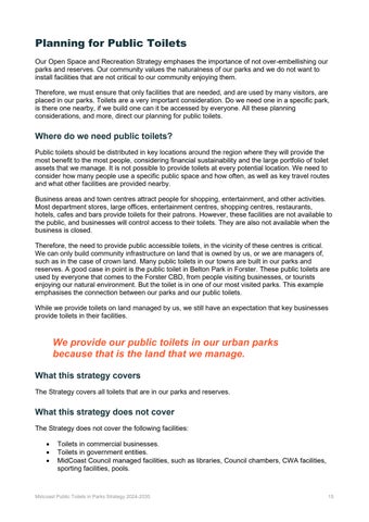 MidCoast Public Toilets in Parks Strategy 第 16 页
