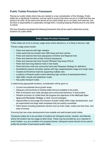 MidCoast Public Toilets in Parks Strategy 第 19 页