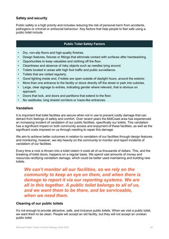 MidCoast Public Toilets in Parks Strategy 第 23 页