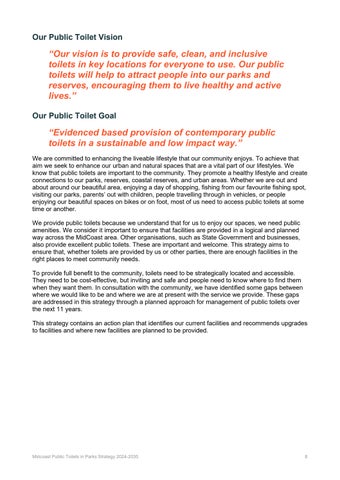 MidCoast Public Toilets in Parks Strategy 第 9 页