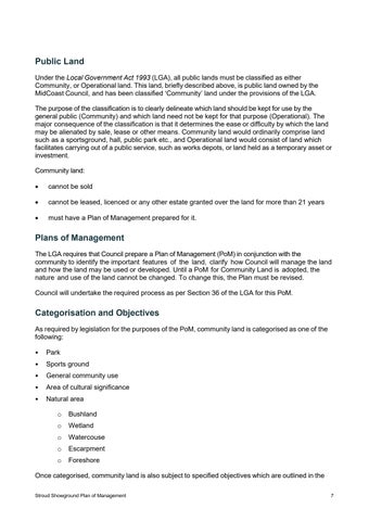 Stroud Showground Plan of Management 第 7 页