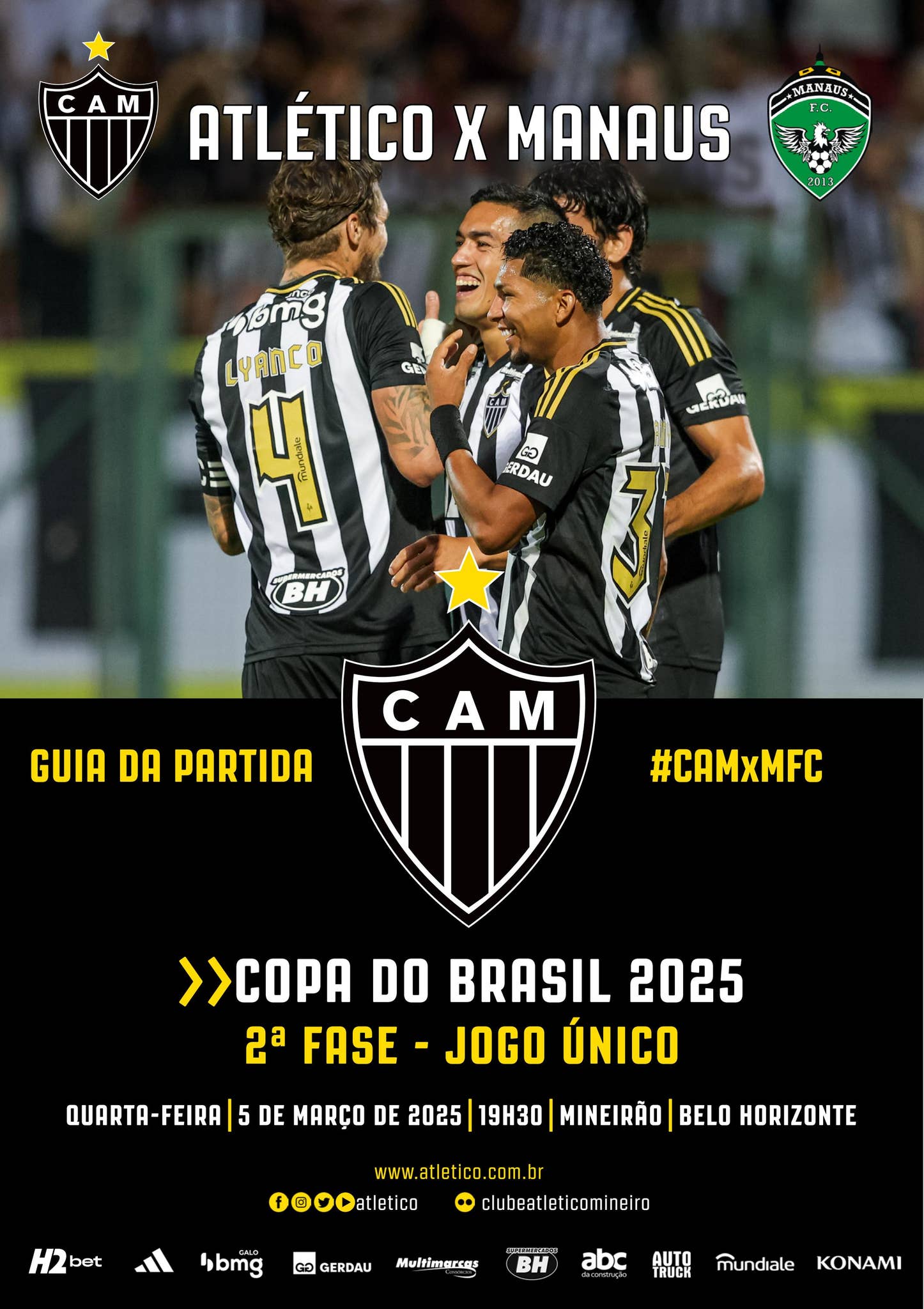 Guia da Partida: Atlético x Manaus - Copa do Brasil 2025 by Clube ...