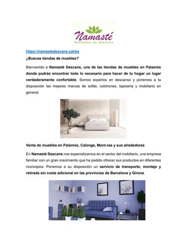 Sofás Sant Antoni de Calonge | Namasté Descans