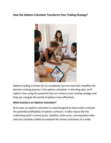 How the Options Calculator Transforms Your Trading Strategy?