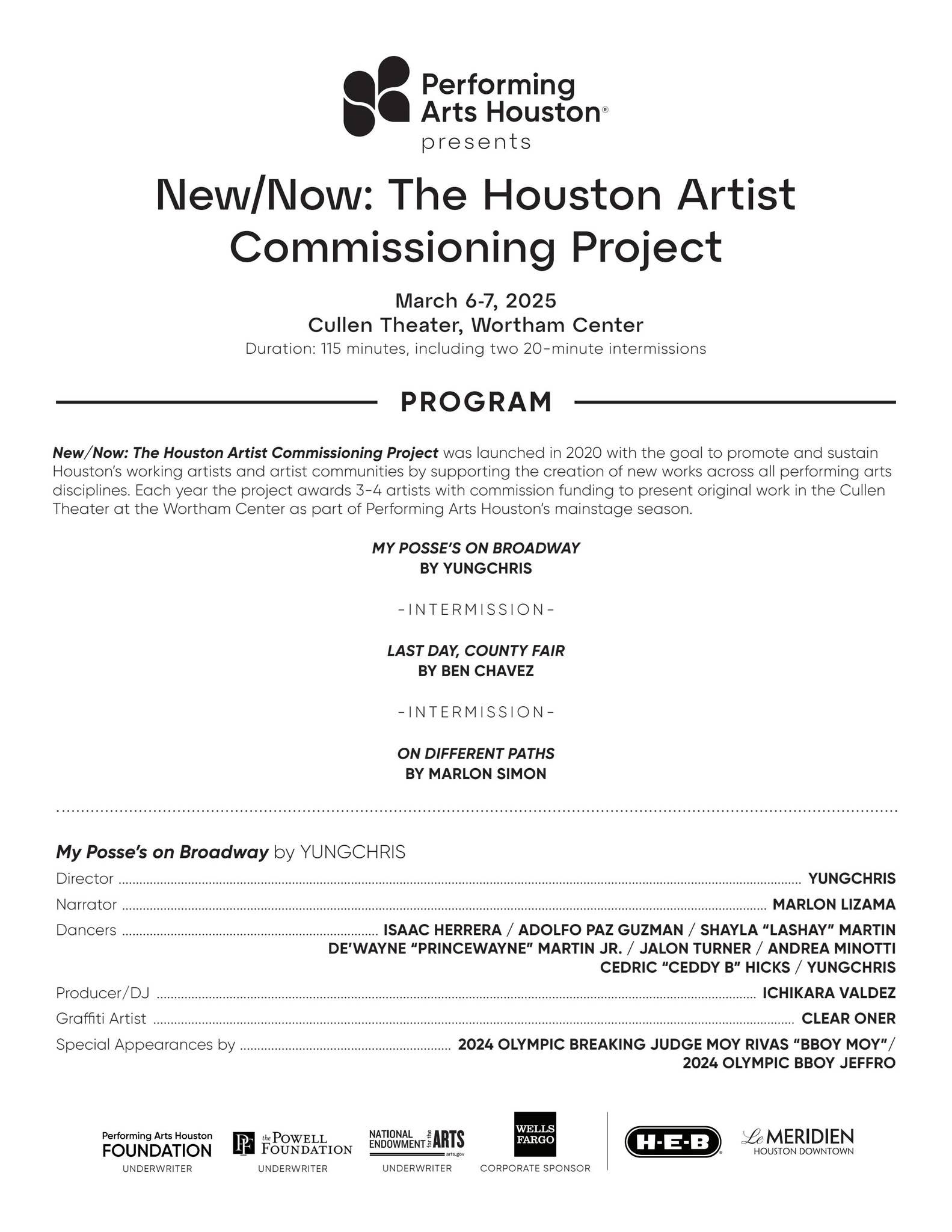 New/Now 2025 | Performing Arts Houston by Performing Arts Houston - Issuu