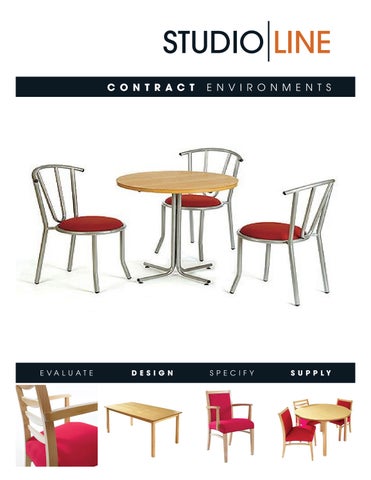StudioLine Workplace Environments 家具目录 · Healthcare Environments 家具 and 坐具 第 8 页