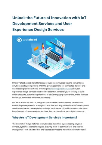 Transform Your Business with Cutting-Edge IoT Development Services by ...