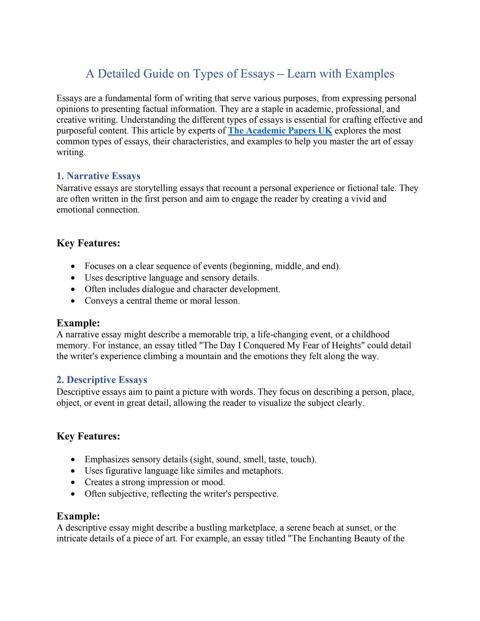 A Detailed Guide on Types of Essays – Learn with Examples by Sharon ...