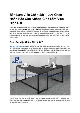 Bàn làm việc chân sắt