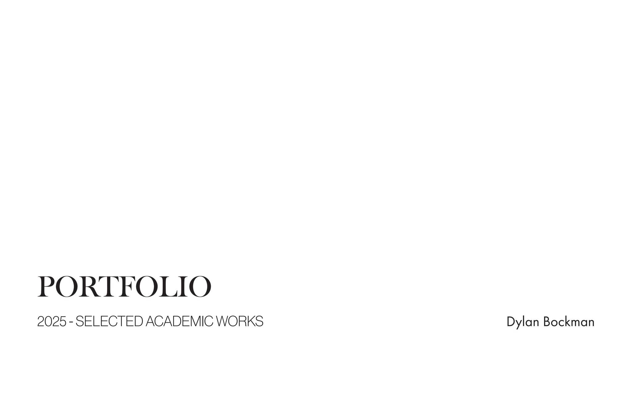 Dylan Bockman Design Portfolio by dylanbockman - Issuu