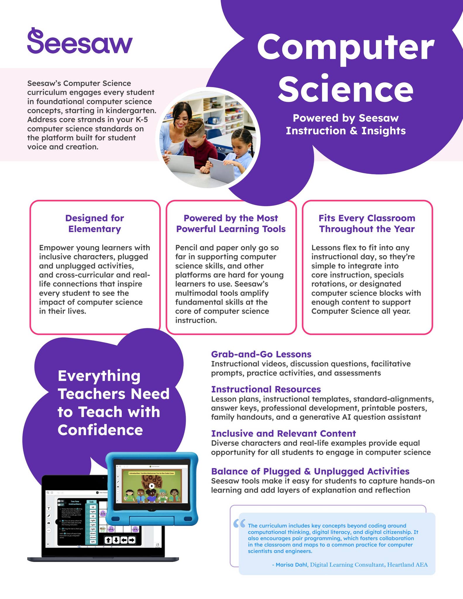 flyer_Computer_Science_Powered_by_Seesaw by ETC Educational Technology ...