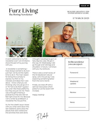 Furz Living - the boring Newsletter