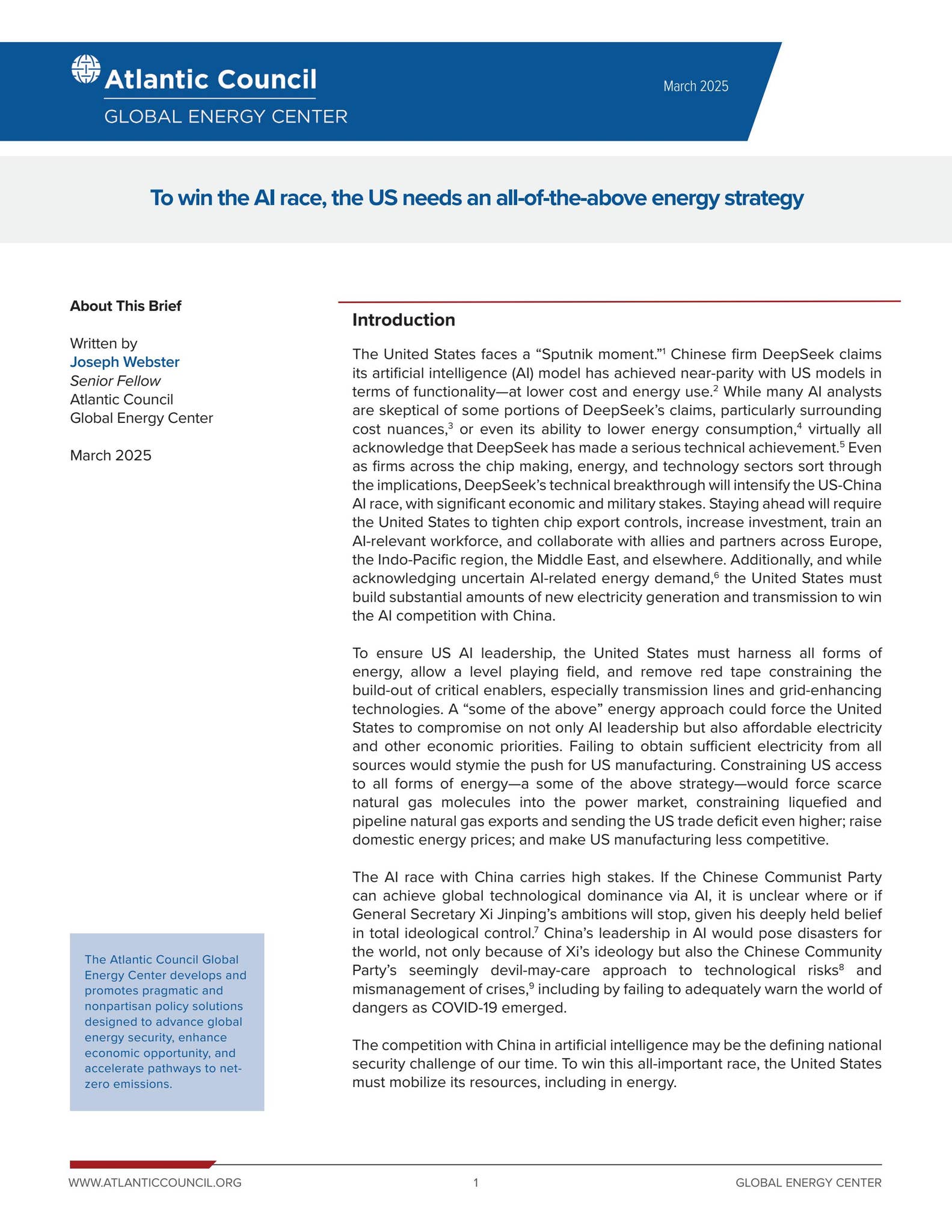 To win the AI race, the US needs an all-of-the-above energy strategy by  Atlantic Council - Issuu