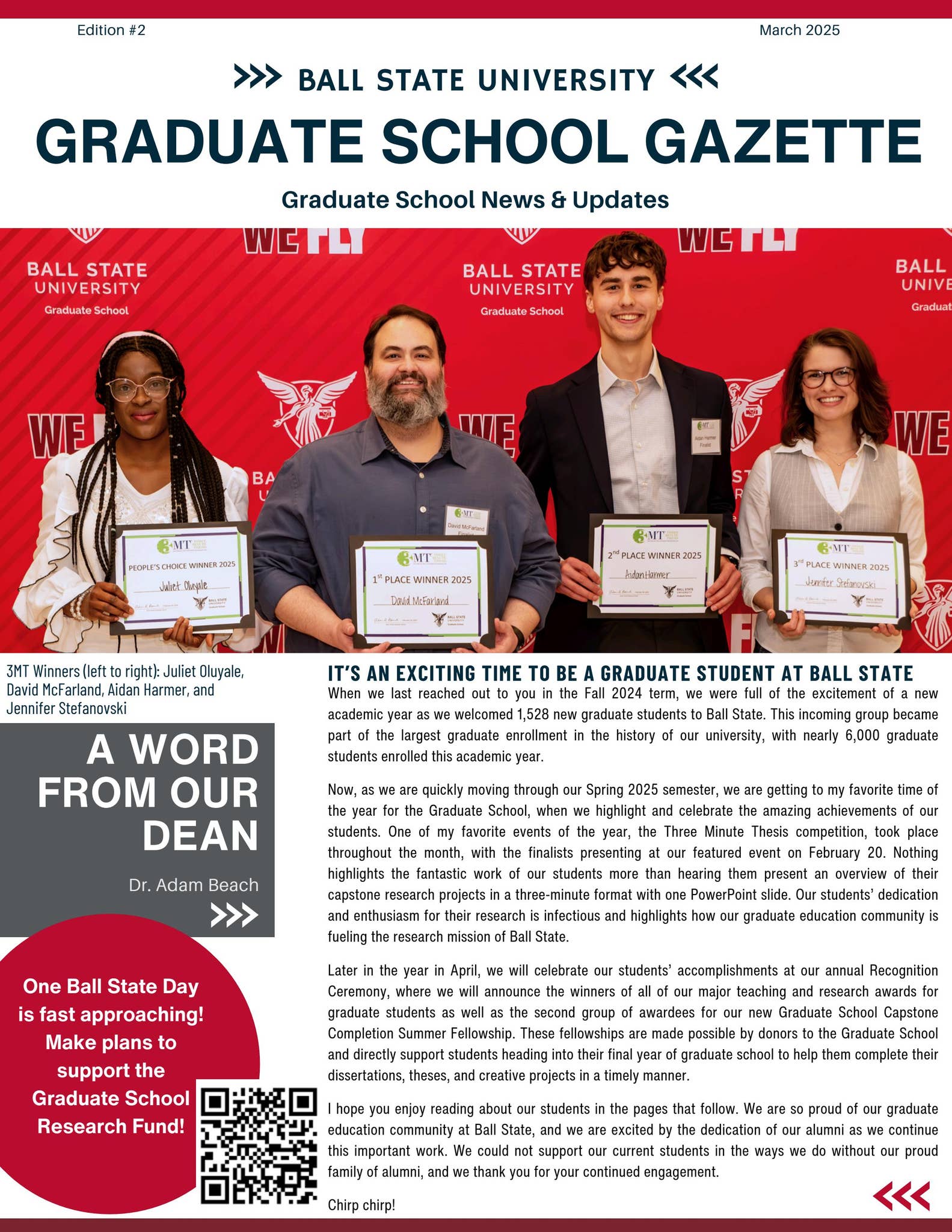 Graduate School Gazette_Spring 2025 by Ball State Graduate School Issuu