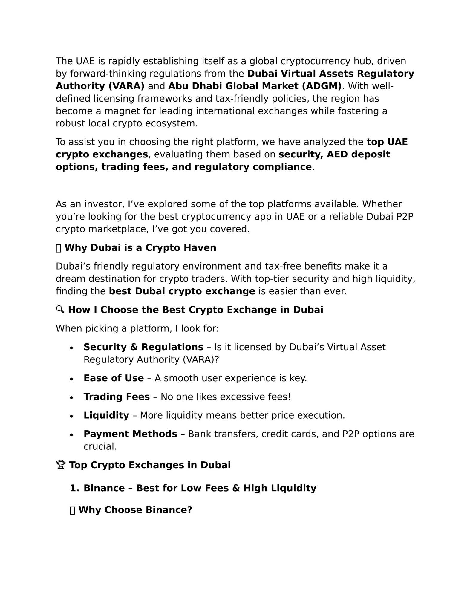 Dubai Best Crypto Exchanges Review | Top Picks for Investors by Bret Moreau  - Issuu