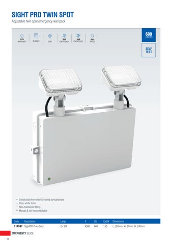 Saxby Lighting Emergency 灯饰手册 第 14 页
