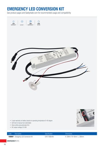 Saxby Lighting Emergency 灯饰手册 第 16 页