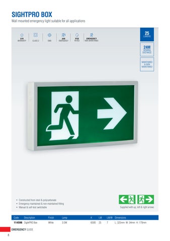 Saxby Lighting Emergency 灯饰手册 第 8 页