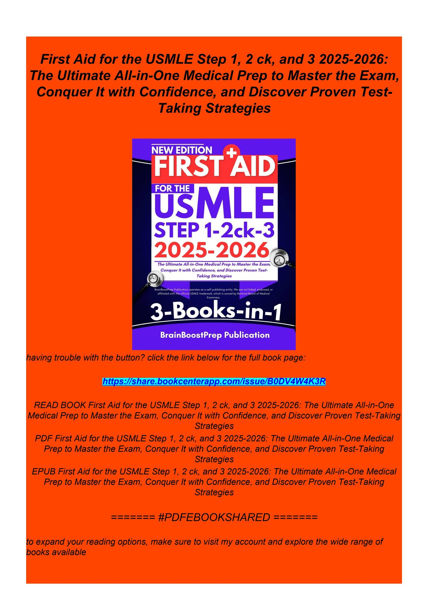Download PDF First Aid for the USMLE Step 1, 2 ck, and 3