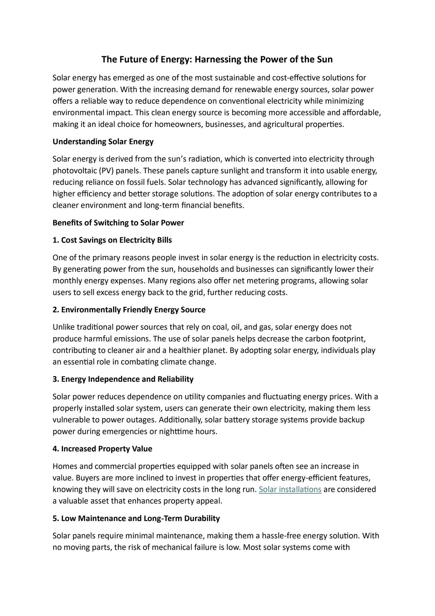 The Future of Energy Harnessing the Power of the Sun by Jose phine - Issuu