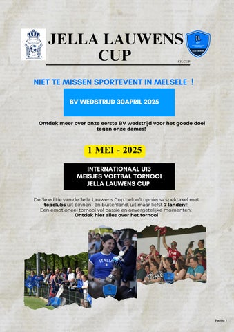Jella Lauwens cup + Bv wedstrijd 
