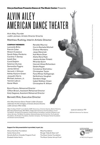 Alvin Ailey 美国 Dance Theater - Program 册 第 6 页